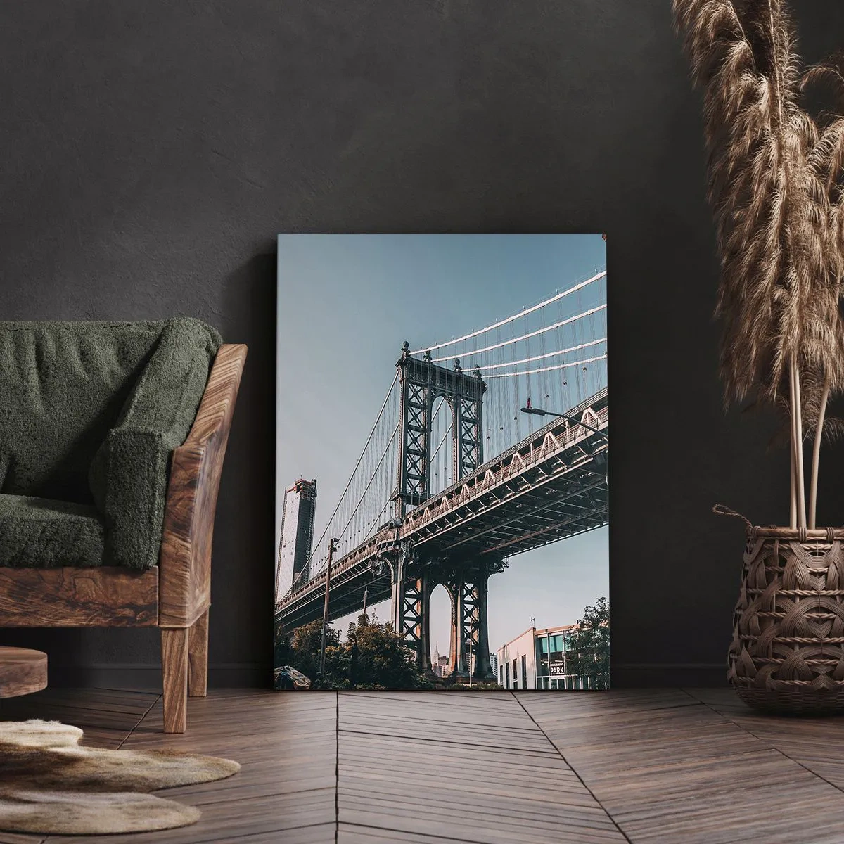 Impression sur toile - Image sur toile - Sur les vagues de la ville - 45x80 cm