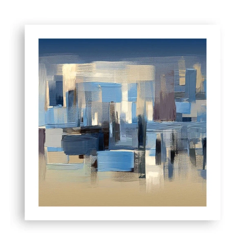 Affiche - Poster - Construction bleue - 50x50 cm