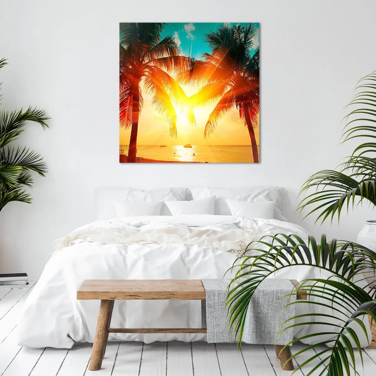 Impression sur toile - Image sur toile - Couple exotique - 30x30 cm