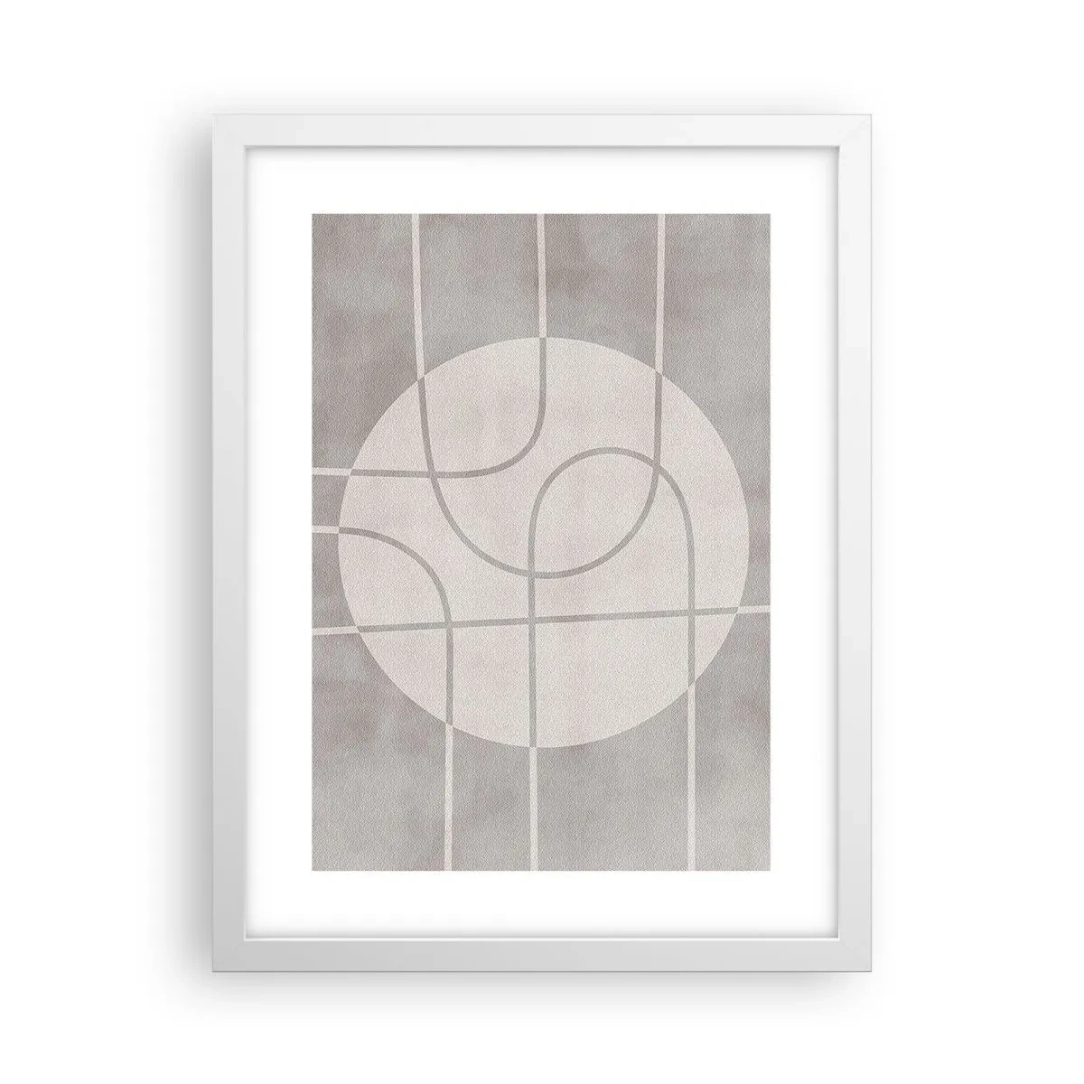 Affiche dans un cadre blanc - Poster - Circulaire et tout droit - 30x40 cm