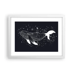 Affiche dans un cadre blanc - Poster - Dans l'océan de l'univers - 40x30 cm