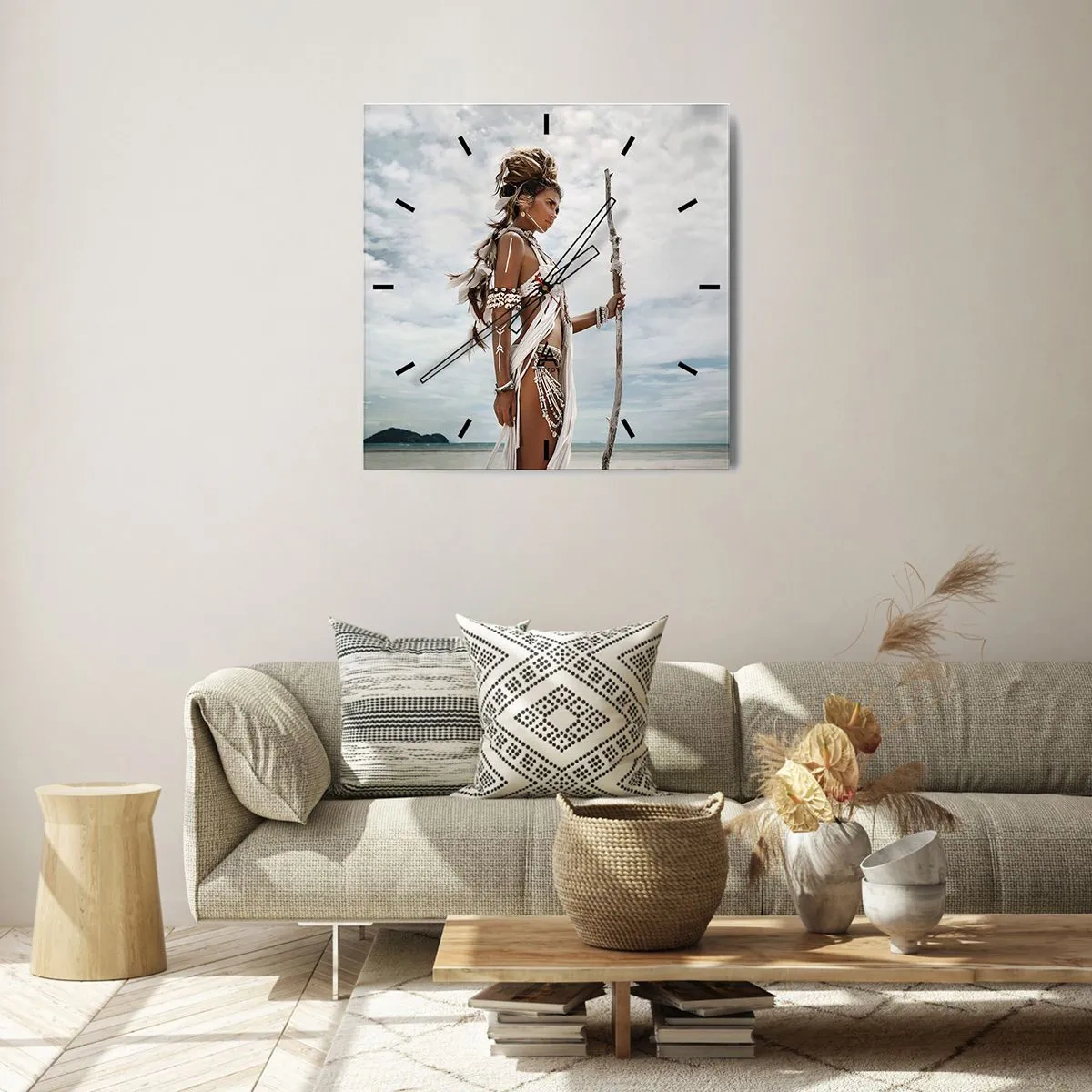 Horloge murale - Pendule murale - Reine des tropiques - 30x30 cm