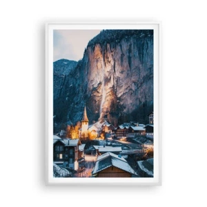 Affiche dans un cadre blanc - Poster - Esprit brillant de l'hiver - 70x100 cm