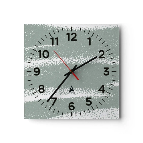 Horloge murale - Pendule murale - Abstraction dans un climat hivernal - 30x30 cm