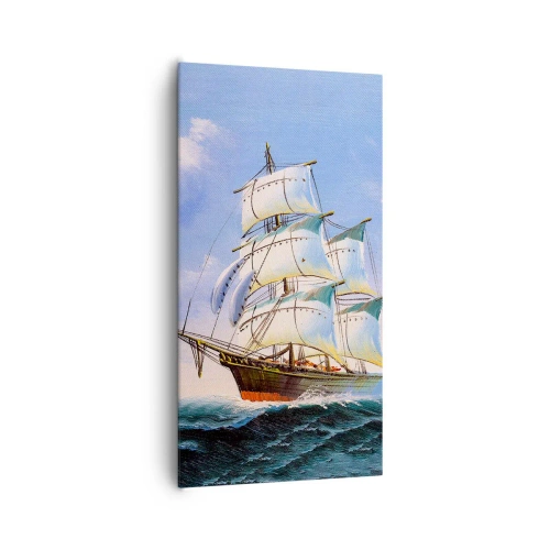 Impression sur toile - Image sur toile - Fièrement avec le vent - 65x120 cm