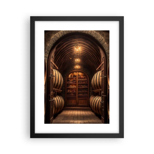 Affiche dans un cadre noir - Poster - Cave climatisée - 30x40 cm