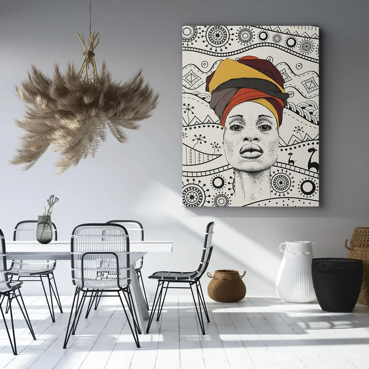 Impression sur toile - Image sur toile - Portrait Africain - 65x120 cm