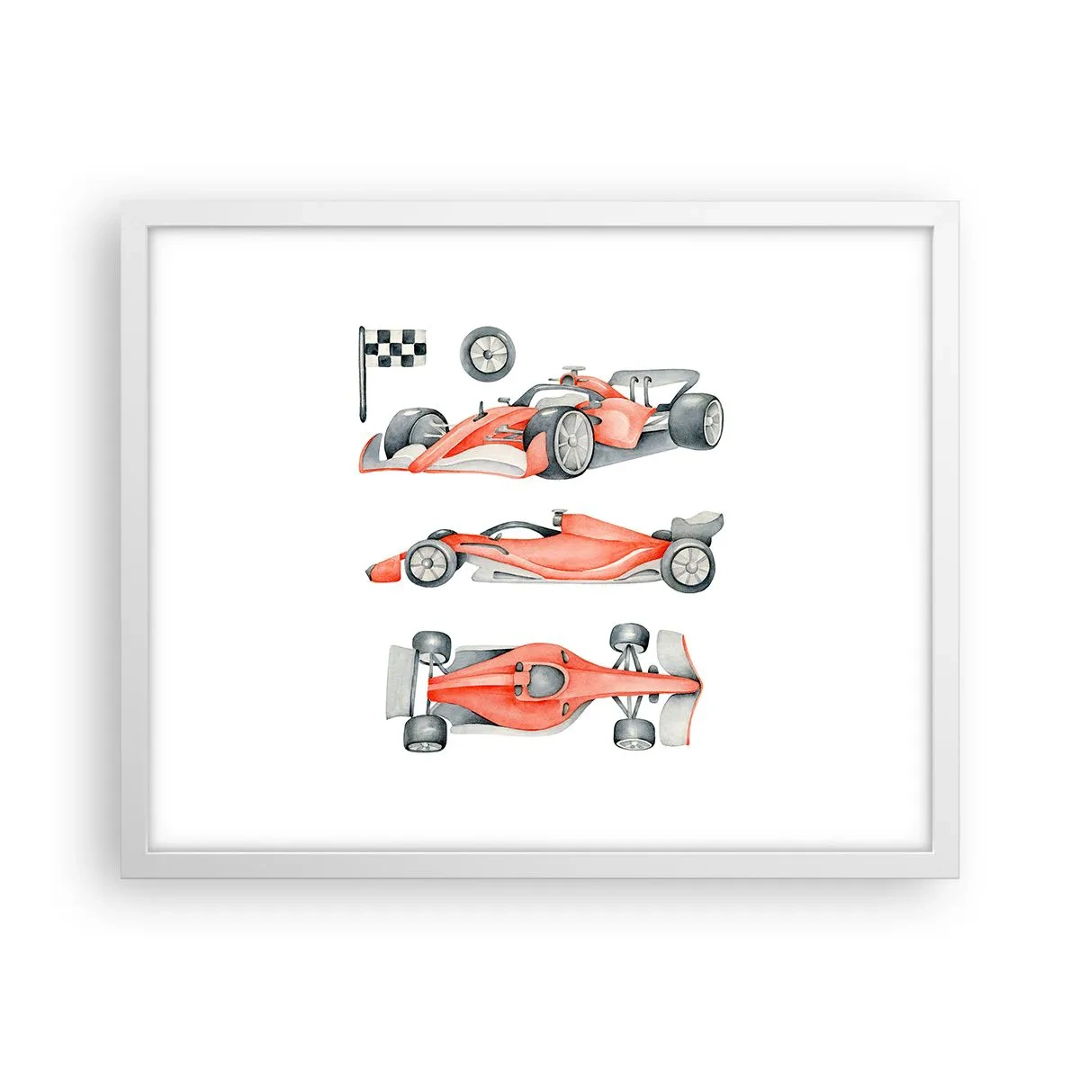 Affiche dans un cadre blanc - Poster - poursuis ton rêve - 50x40 cm