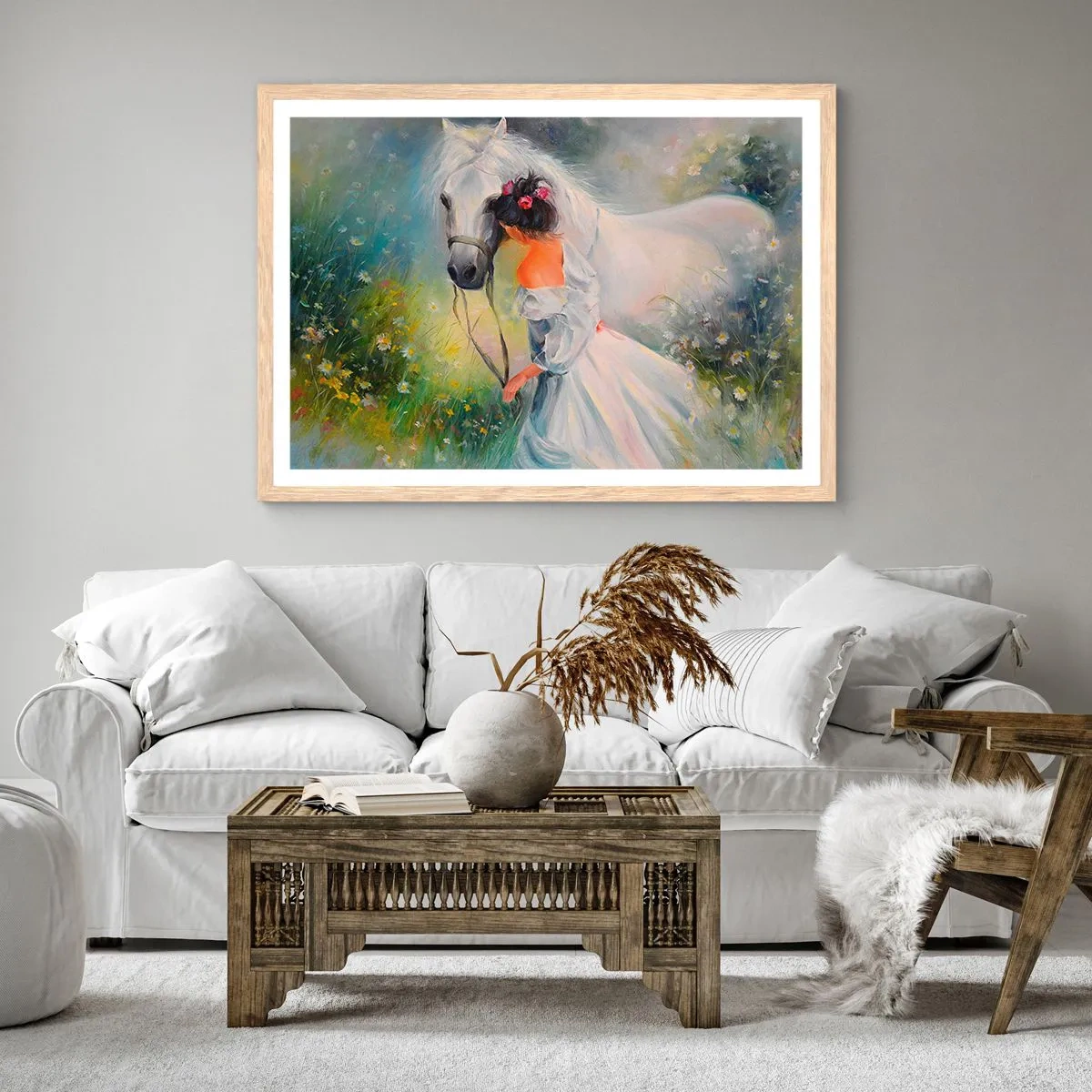 Affiche dans un chêne clair - Poster - Comme dans un beau rêve - 91x61 cm