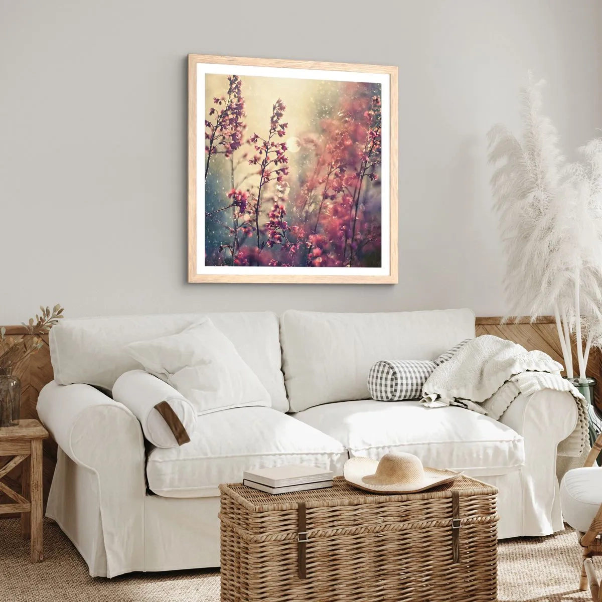Affiche dans un chêne clair - Poster - Jardin secret - 60x60 cm