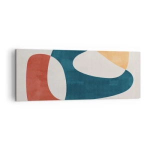 Impression sur toile - Image sur toile - Formes abstraites aux couleurs harmonieuses - 140x50cm - Influences et métamorphoses - Décoration murale moderne pour le salon et la chambre ARTTOR