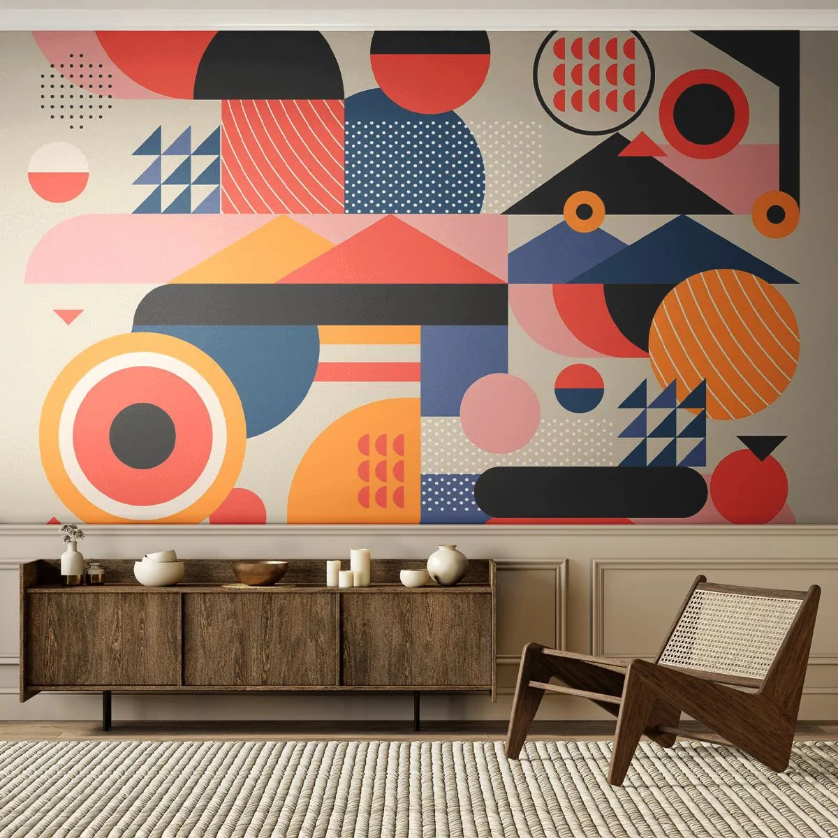 Papier Peint Photo Standard Eco - Composition : jouer - Abstraction, Vecteur, Moderne - 150x105 cm