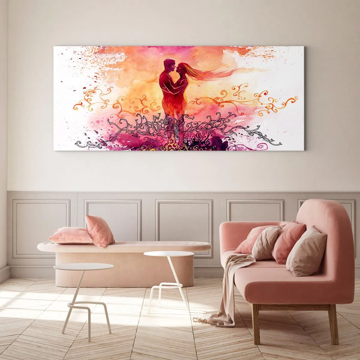 Impression sur verre - Image sur verre - Un coeur! Je n'ai pas besoin de beaucoup… - 100x40 cm