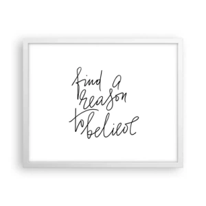 Affiche dans un cadre blanc - Poster - C'est possible - 50x40 cm