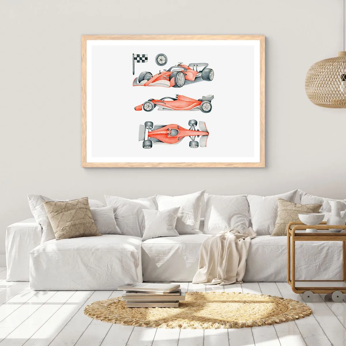 Affiche dans un chêne clair - Poster - poursuis ton rêve - 50x40 cm