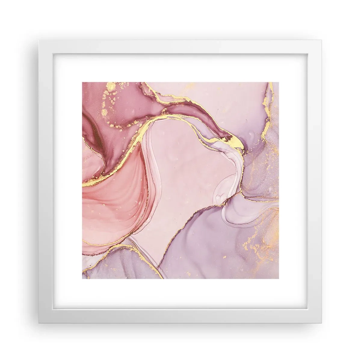 Affiche dans un cadre blanc - Poster - Caresse de couleurs - 30x30 cm