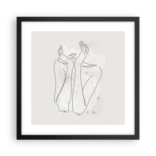 Affiche dans un cadre noir - Poster - Instant de rêve - 40x40 cm