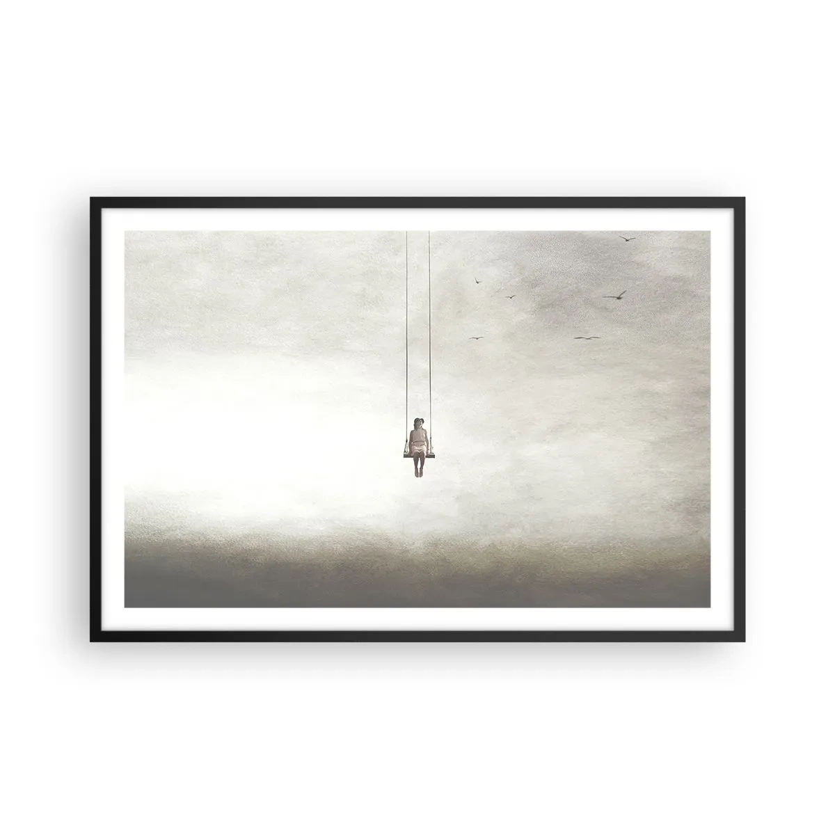 Affiche dans un cadre noir - Poster - Enfant en nous - 91x61 cm