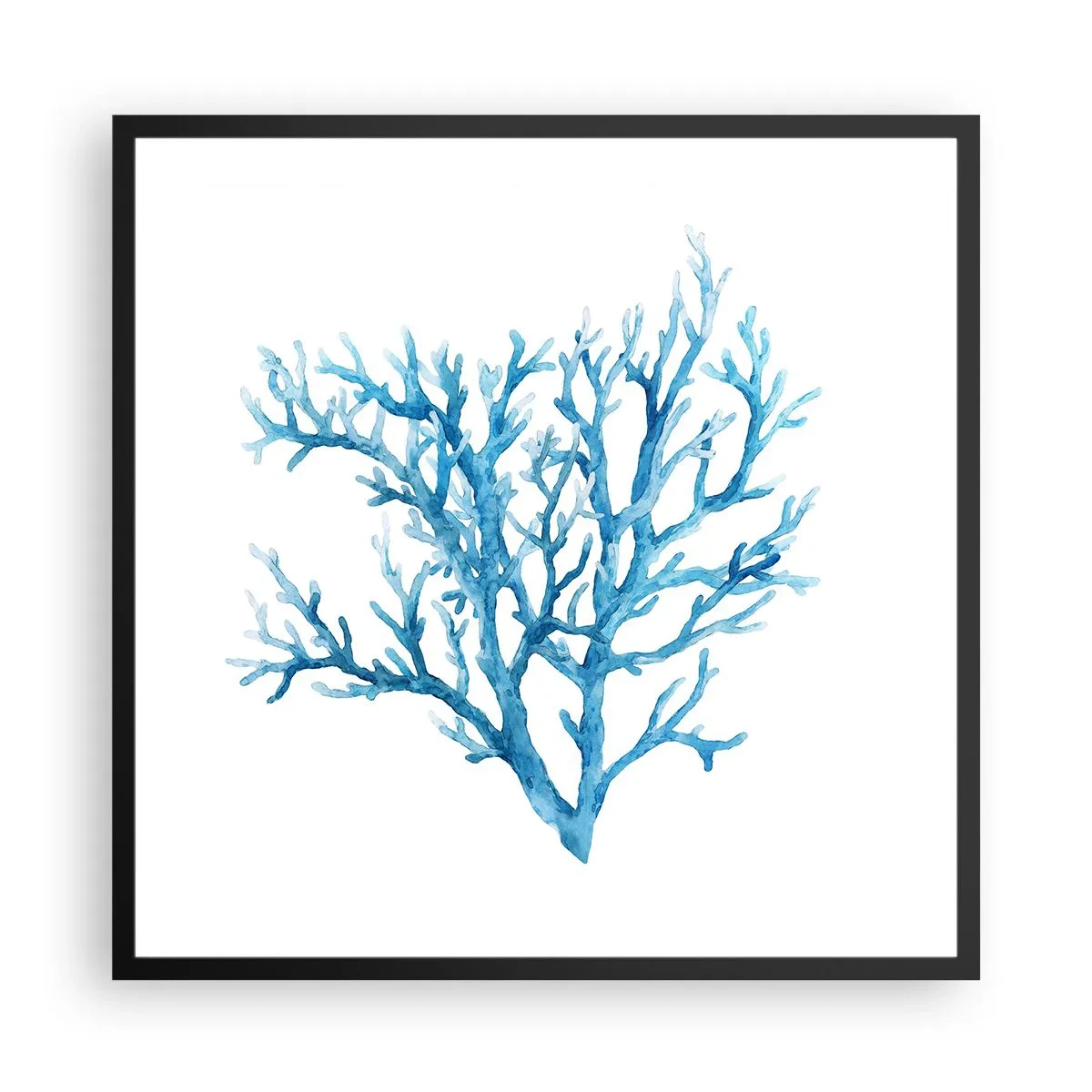 Affiche dans un cadre noir - Poster - Filigrane nautique - 60x60 cm