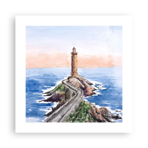 Affiche - Poster - Face à la mer - 40x40 cm