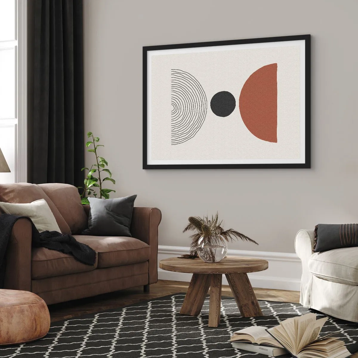 Affiche dans un cadre noir - Poster - Au centre de l'attention - 50x40 cm