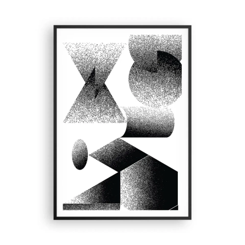 Affiche dans un cadre noir - Poster - Angles et ovales - 70x100 cm