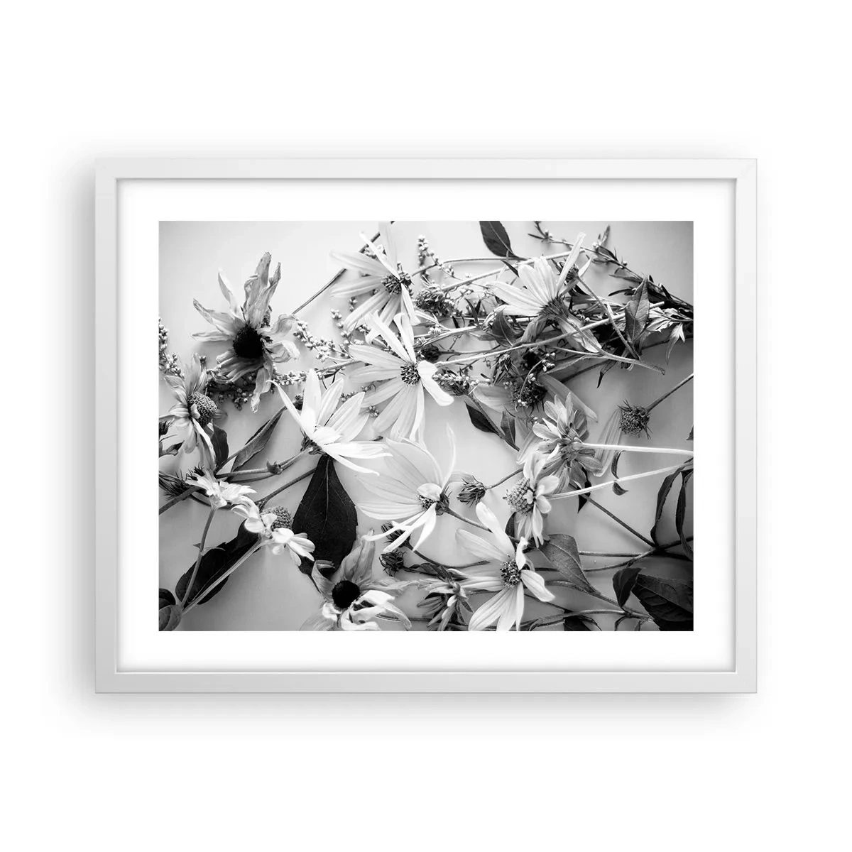 Affiche dans un cadre blanc - Poster - Non-un bouquet de fleurs - 50x40 cm