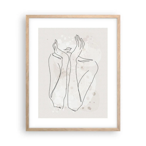 Affiche dans un chêne clair - Poster - Instant de rêve - 40x50 cm