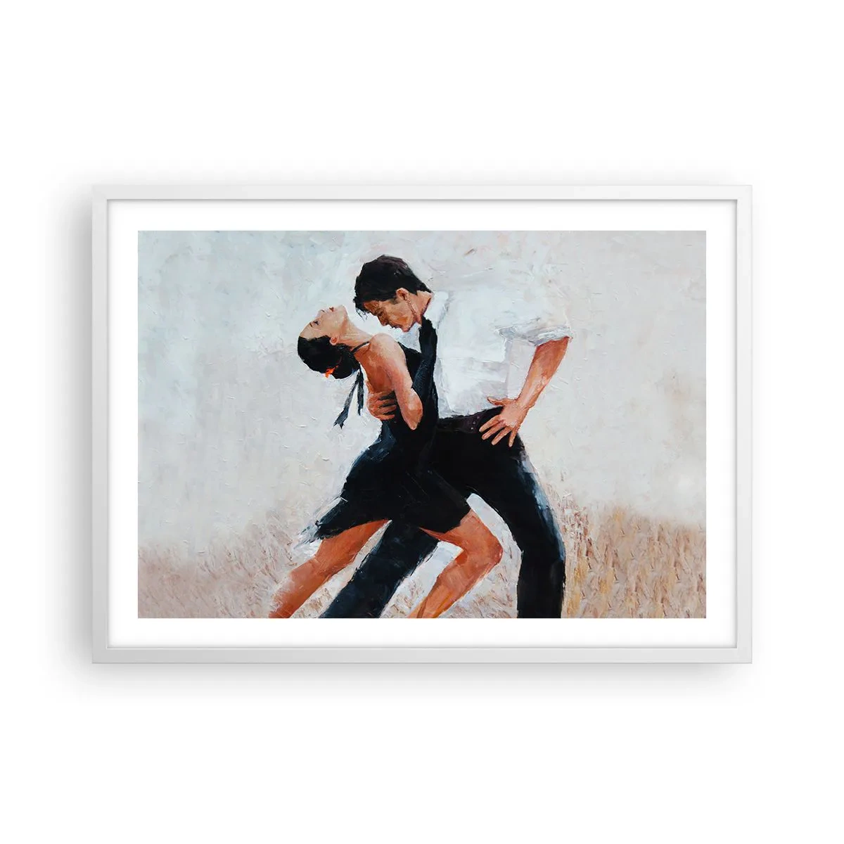 Affiche dans un cadre blanc - Poster - Tango de mes rêves et pensées - 70x50 cm