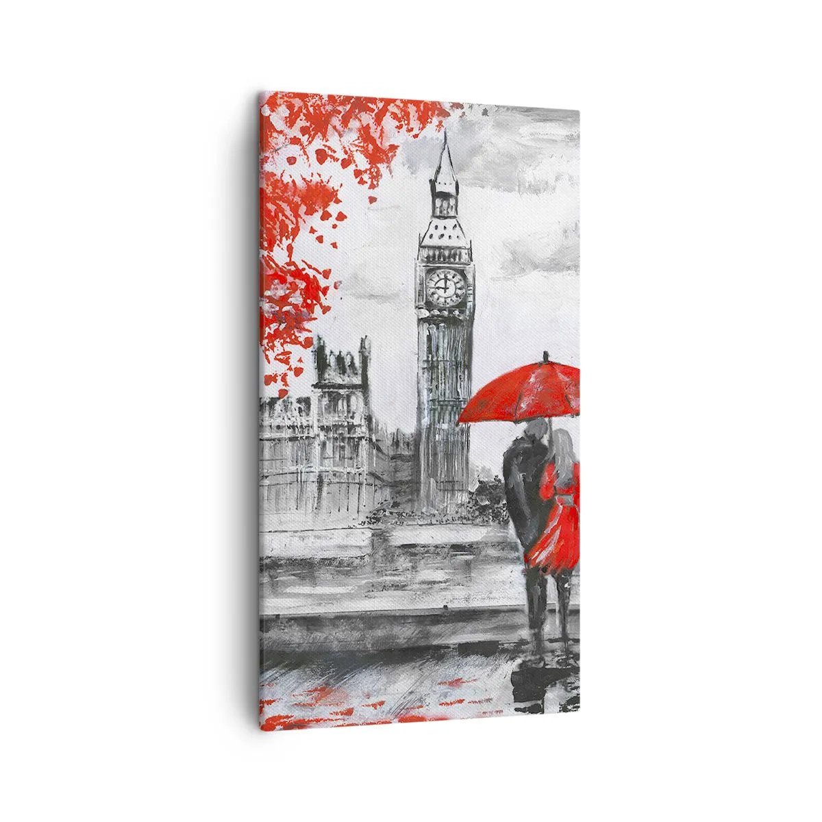 Impression sur toile - Image sur toile - Amoureux de Londres - 45x80 cm