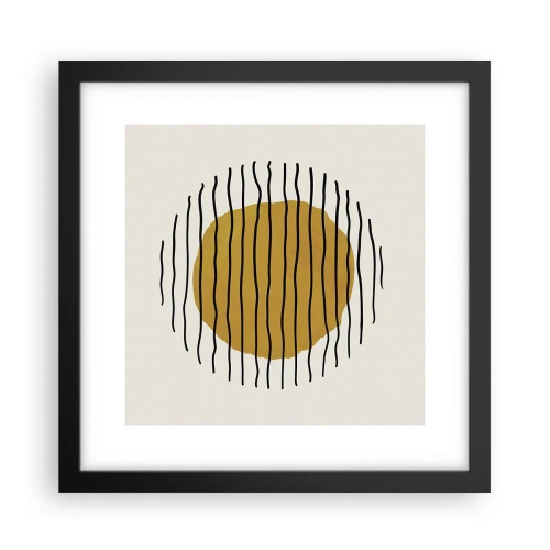 Affiche dans un cadre noir - Poster - Abstraction tremblante de chaleur - 30x30 cm