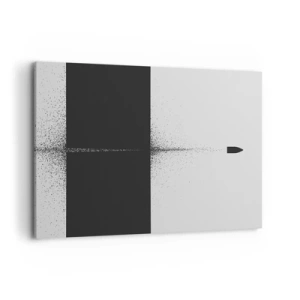 Impression sur toile - Image sur toile - Un projectile symbolique dans un style minimaliste et abstrait. - 100x70cm - Droit au but - Décoration murale moderne pour le salon et la chambre ARTTOR