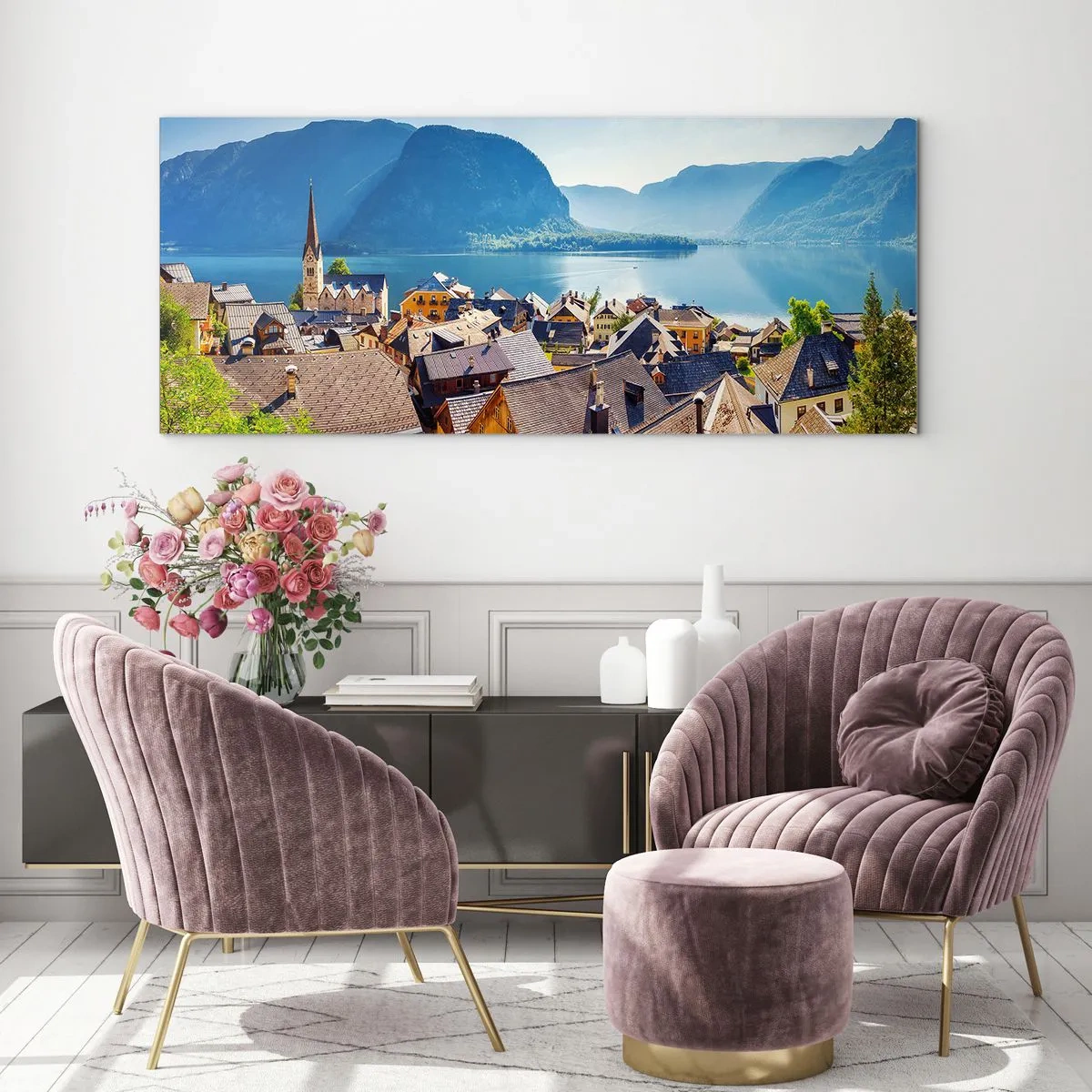 Impression sur verre - Image sur verre - ça ne pourrait pas être plus pittoresque - 100x40 cm