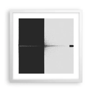 Affiche dans un cadre blanc - Poster - Droit au but - 40x40 cm