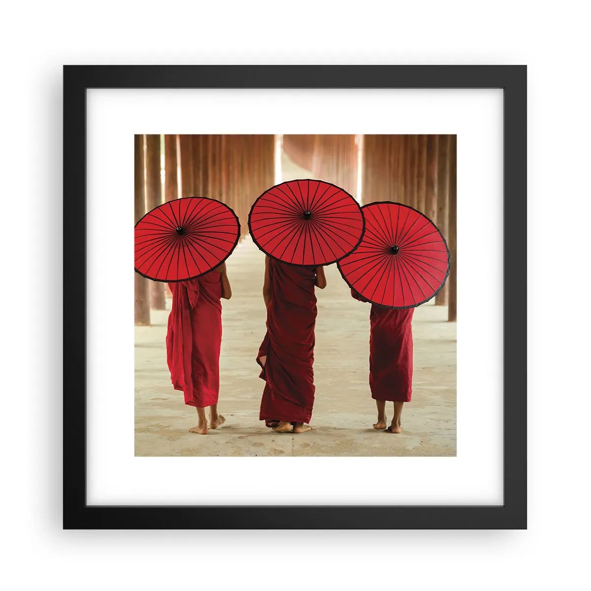 Affiche dans un cadre noir - Poster - Sur la route du pays pure - 30x30 cm