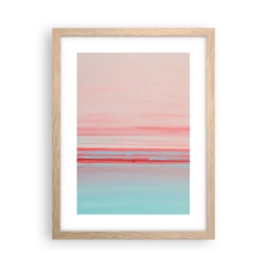 Affiche dans un chêne clair - Poster - Abstraction à l'aube - 30x40 cm