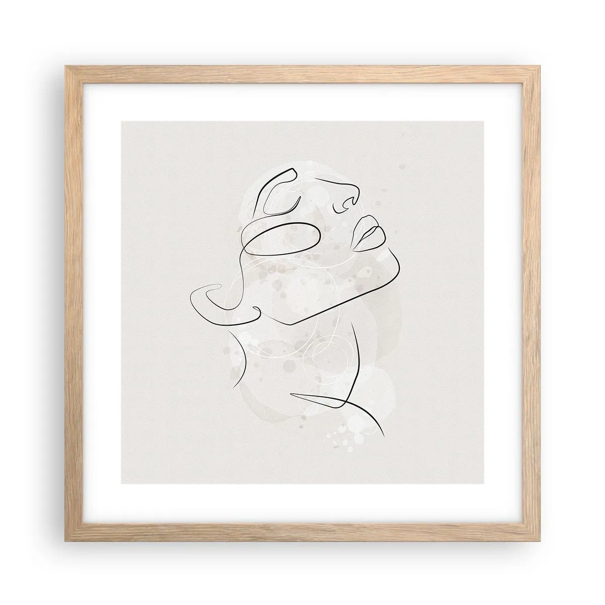 Affiche dans un chêne clair - Poster - L'esquisse d'un rêve - 40x40 cm