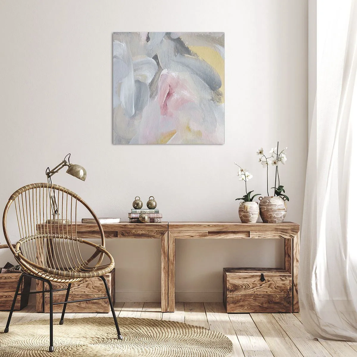 Impression sur toile - Image sur toile - Dans un monde pastel - 40x40 cm