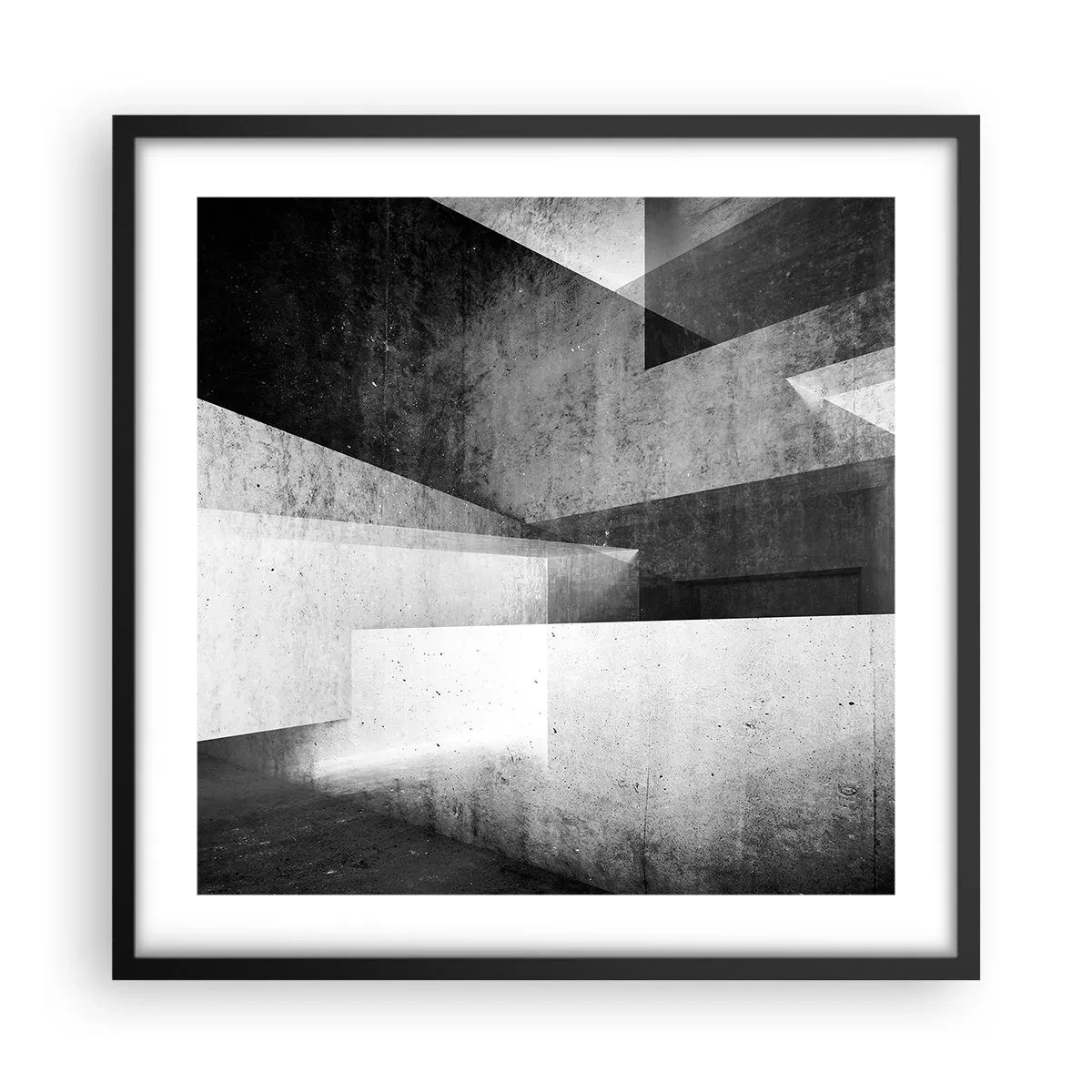 Affiche dans un cadre noir - Poster - Structure de l'espace - 50x50 cm