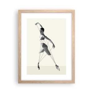 Affiche dans un chêne clair - Poster - Dans le théatre de la vie - 30x40 cm