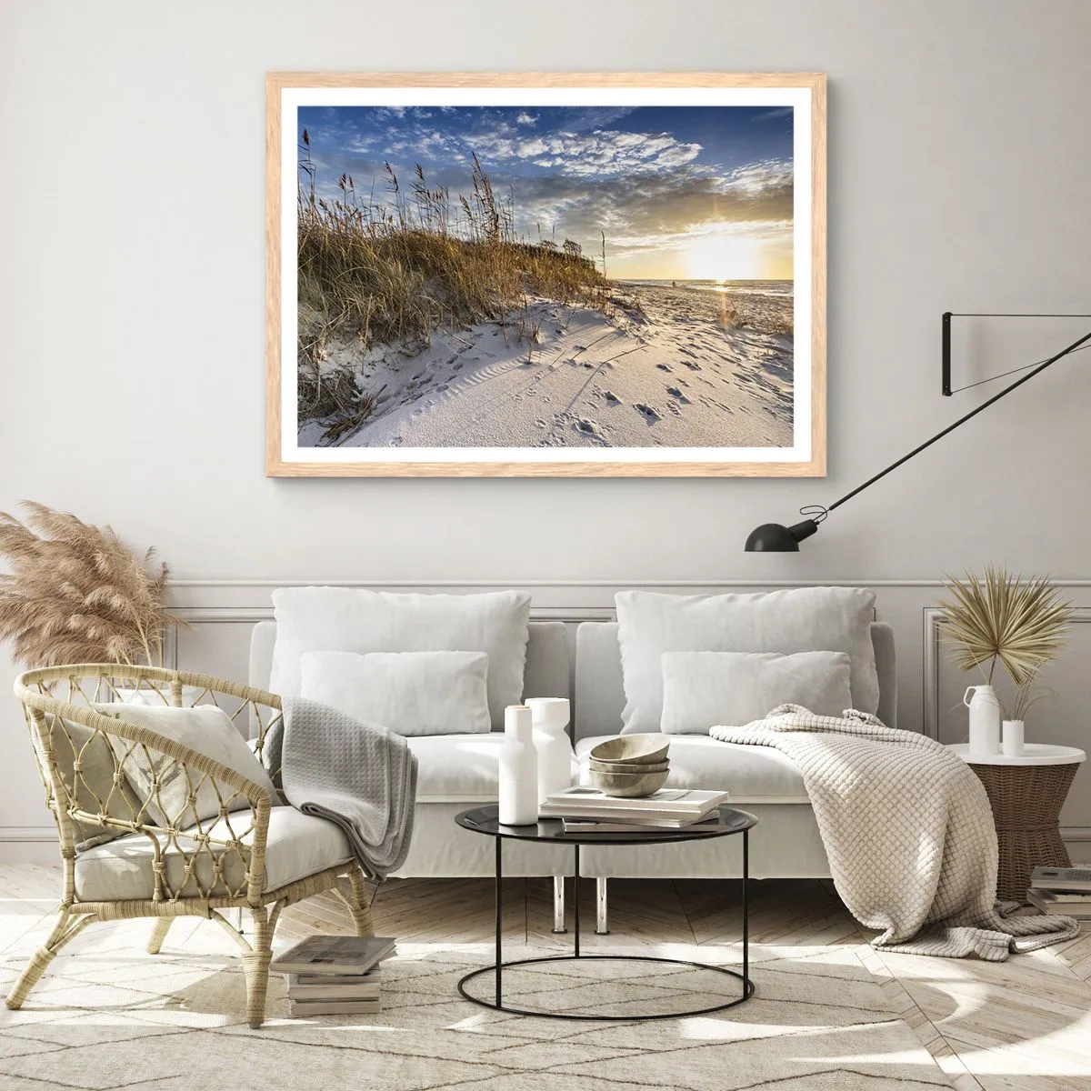 Affiche dans un chêne clair - Poster - Invitation à la ballade - 100x70 cm