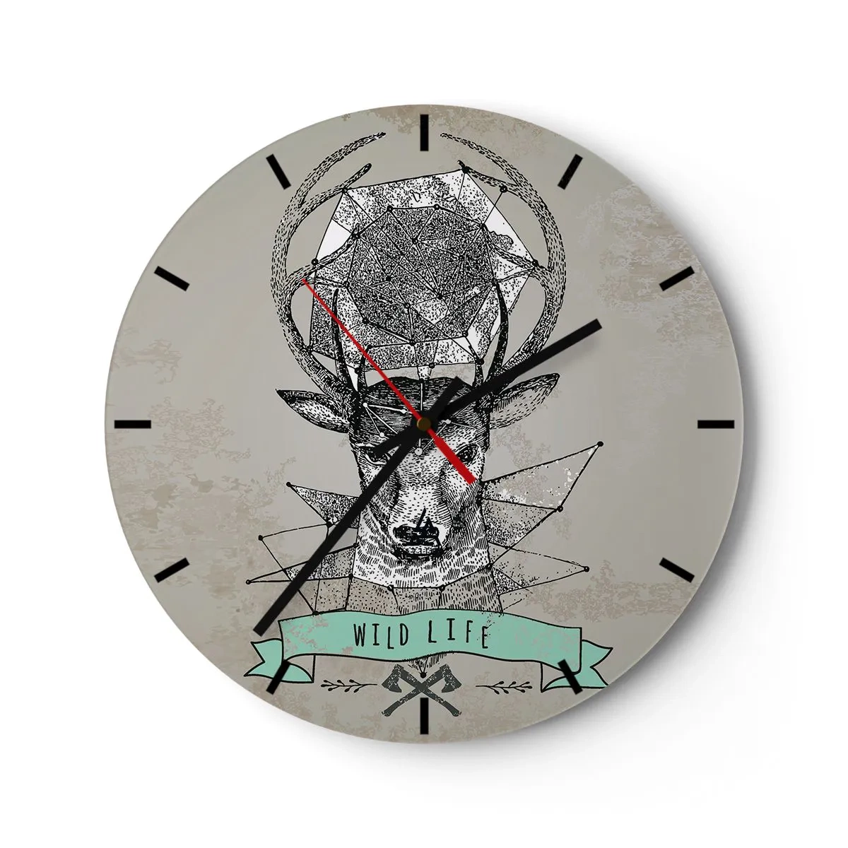 Horloge murale - Pendule murale - Voir St. Hubertus - 40x40 cm