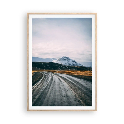 Affiche dans un chêne clair - Poster - Dans un climat islandais - 70x100 cm