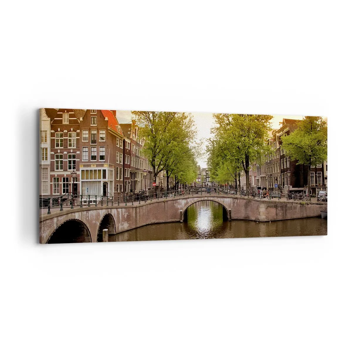 Impression sur toile - Image sur toile - En bateau ou à vélo ? - 100x40 cm