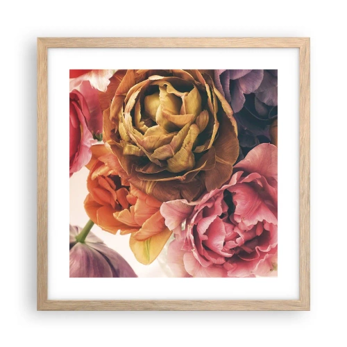 Affiche dans un chêne clair - Poster - La fête de la vie - 40x40 cm