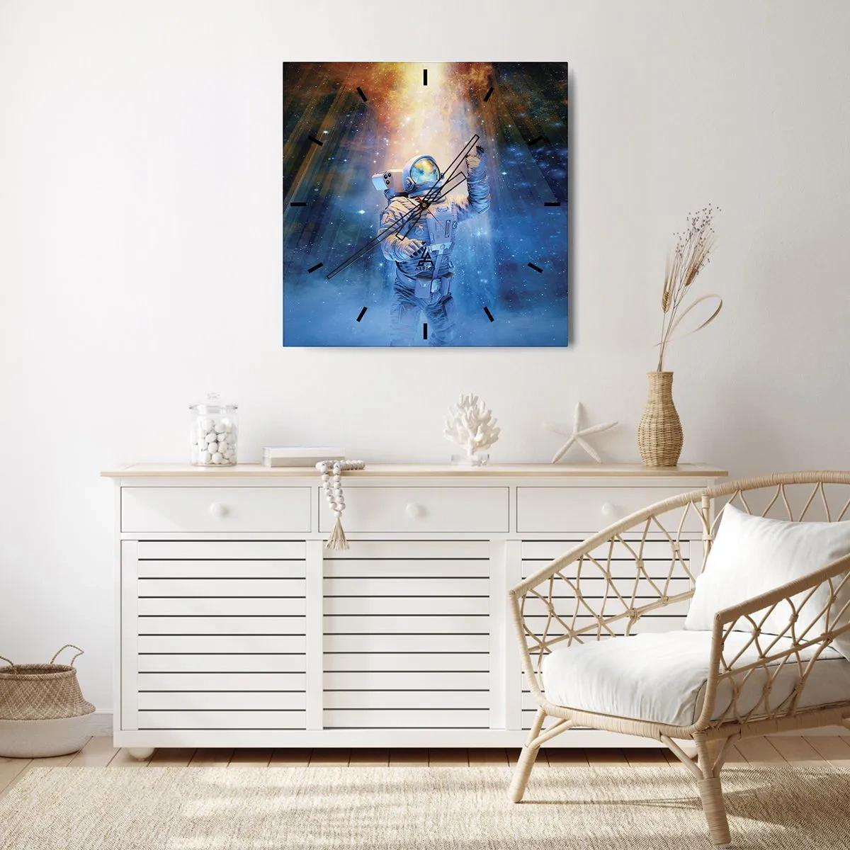 Horloge murale - Pendule murale - Enfin arrivé - 40x40 cm