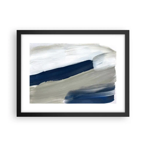 Affiche dans un cadre noir - Poster - Rencontre avec la blancheur - 40x30 cm
