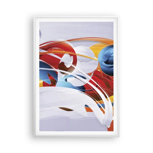 Affiche dans un cadre blanc - Poster - La danse des éléments - 70x100 cm