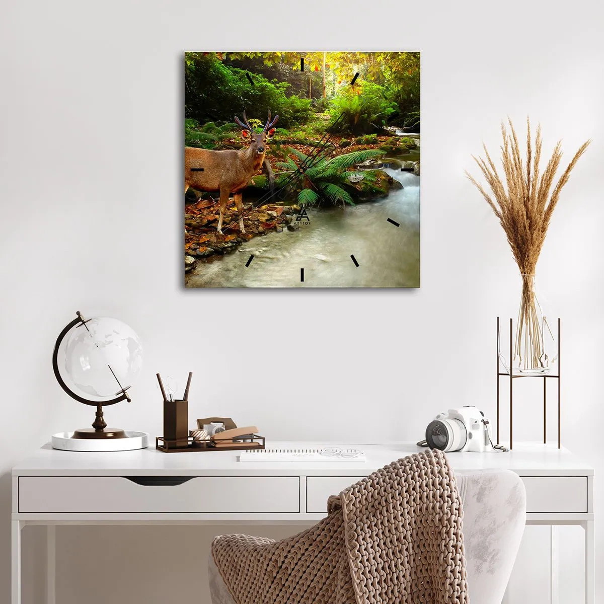 Horloge murale - Pendule murale - Bienvenue dans mon monde - 40x40 cm