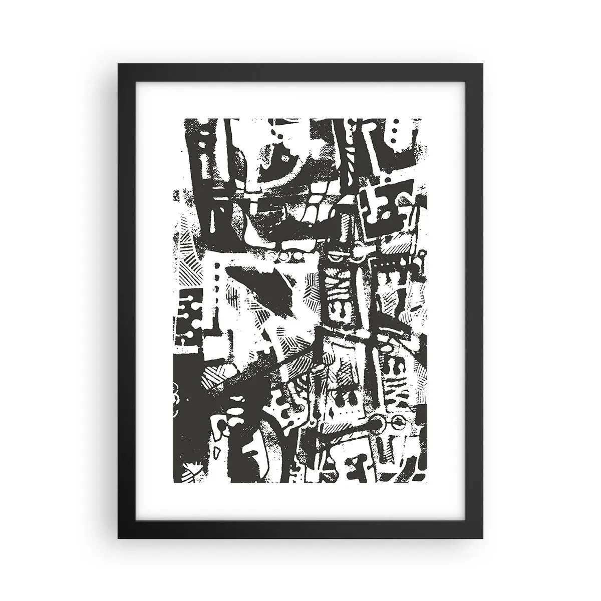 Affiche dans un cadre noir - Poster - Ordre ou chaos? - 30x40 cm